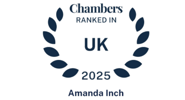 Chambers ranked 2025- Amanda Inch