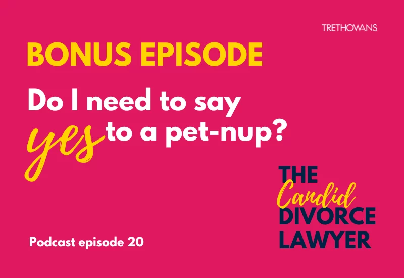 Bonus Episode Do i need to say yes to a pet-nup? CDL episode 20
