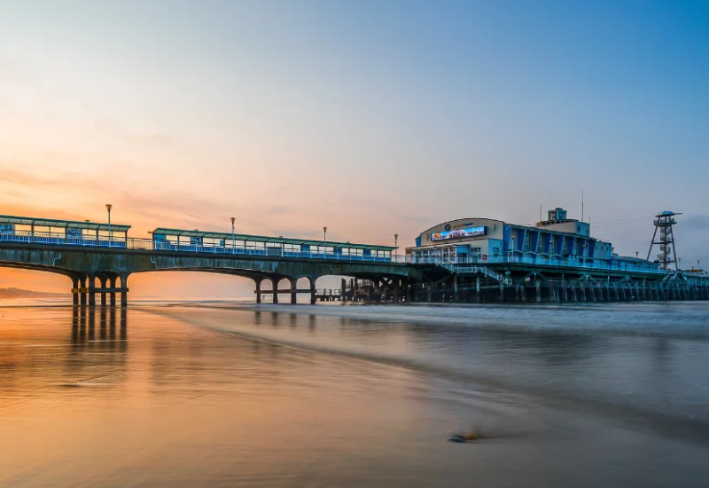 Bournemouth pier in sunset