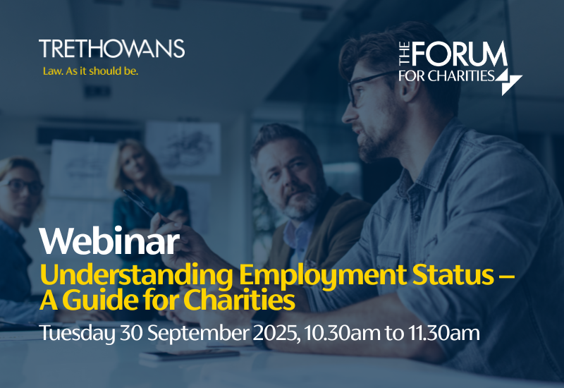 Webinar – Understanding Employment Status – A Guide for Charities